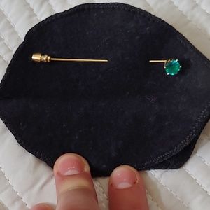 Vintage gemstone pin (tourmaline/emerald color)